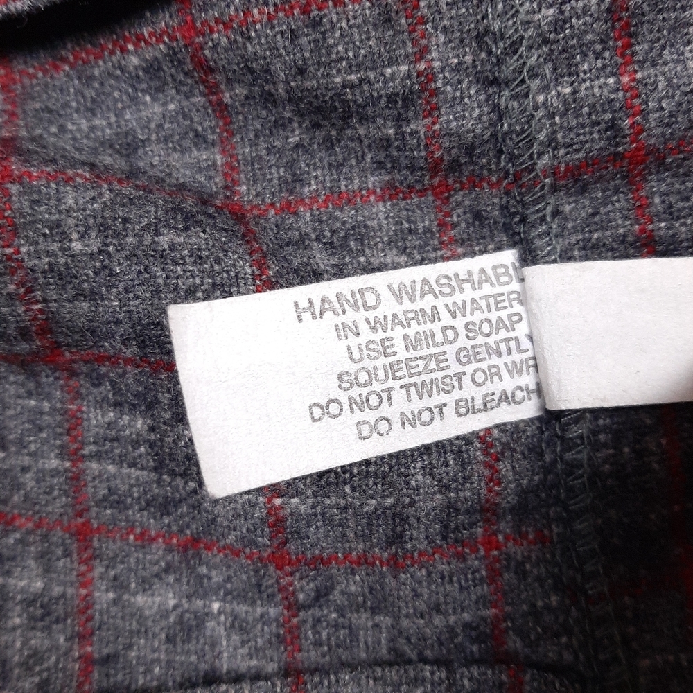 Vintage plaid wool blend pleated skirt fall winter dark light classic academia - Picture 7 of 8